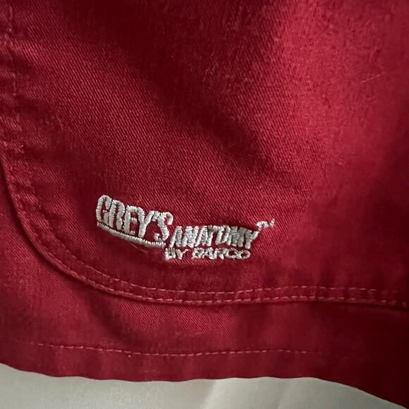 Barco SMALL Grey's Anatomy Signature Red Scrub Top Uniform Short Sleeve - Picture 7 of 11